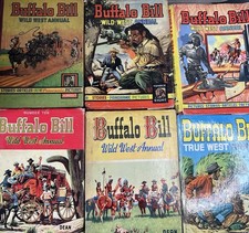 Buffalo Bill - 1955 to 1961 - Wild West Annual Collection - Quantity = 6 Annuals
