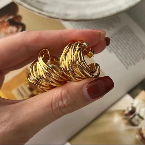 Twist hoop earrings - twist,
