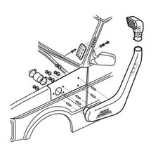 Discovery 1 300 Tdi & V8 Non ABS Safari Snorkel Raised Intake Kit - DA3020
