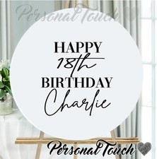 Personalised Birthday VINYL DECAL for Acrylic Board Welcome Signs Backdrop Party