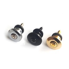 Oversized Guitar Strap Buttons x2 for Acoustic or Electric – Chrome,Black,Gold