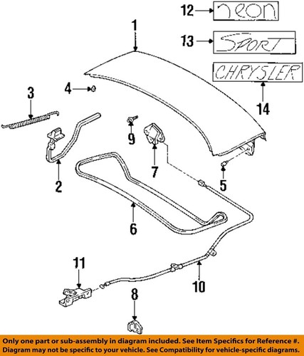 Chrysler oem neon trunk - chrysler,