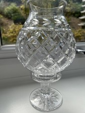 Vintage Lead Crystal Hurricane Lamp / Candle holder