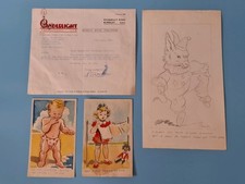 BOB WILKIN famous Post Card Artist Original Paintings Proof Letter Signed