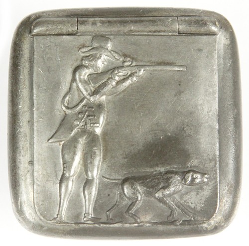 Antique english pewter snuff - english,