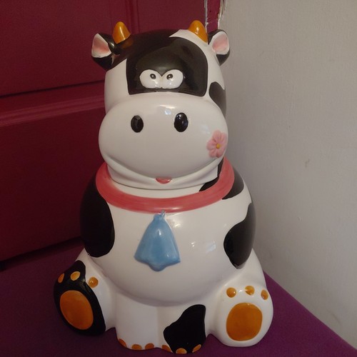Dairy cow cookie jar - cow,