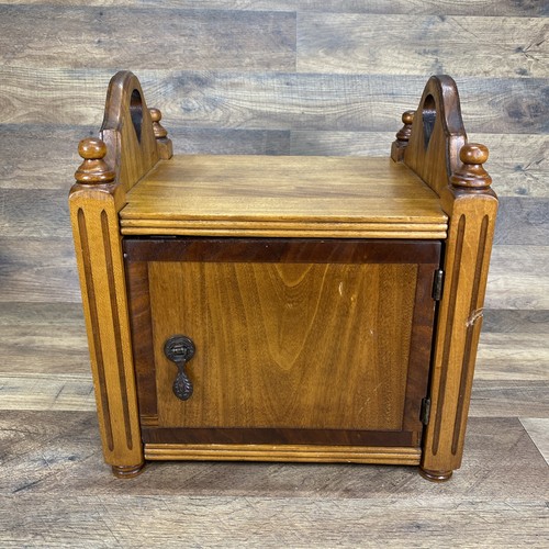 Antique wood cigar humidor - ,