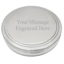 Personalised English Pewter Pill Trinket Box Free Engraving Gift Boxed