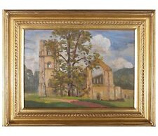 J.B - Impressionist 20th Century Oil, Fountains Abbey, Yorkshire