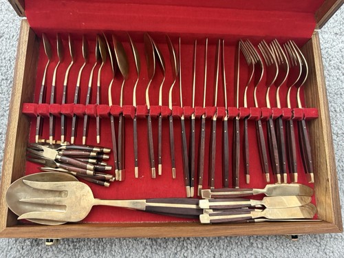 Vintage thai bronze cutlery - vintage,