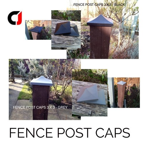 Fence post caps black - ,