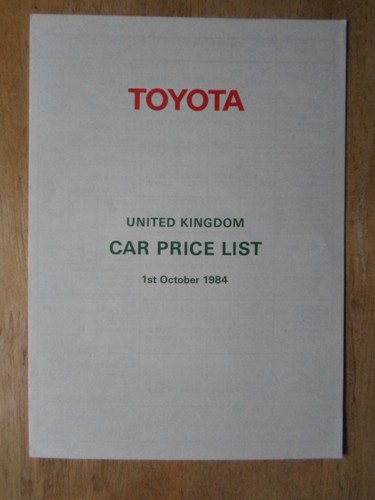 Toyota range 1984 mkt - range,