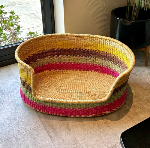 Hand woven dog - dog, bebasket
