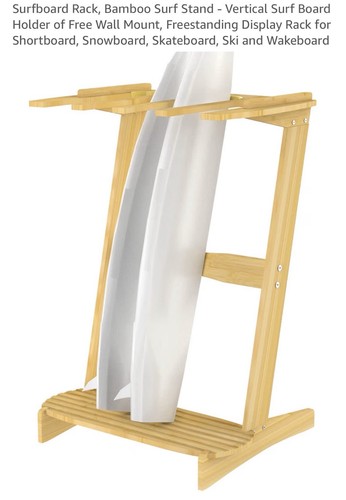 Yingdike bamboo surfboard rack - bamboo,