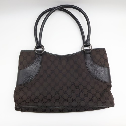 Gucci black monogram tote - gg,