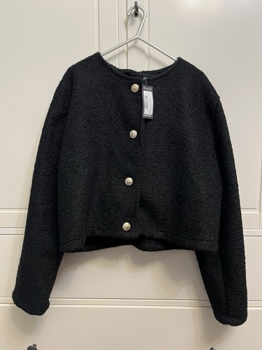 Bnwt black boucle - black, jacket