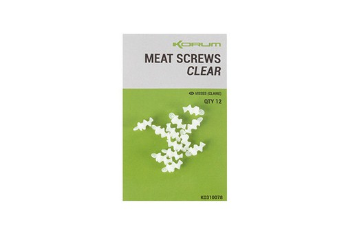 Korum clear meat screws - clear,