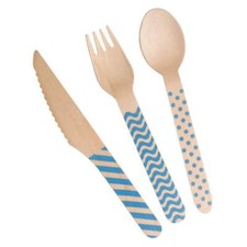 Blue Wooden Cutlery Set Knife
