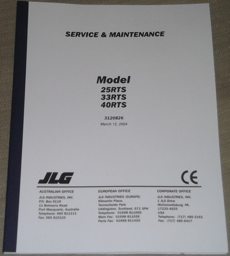 Jlg 25rts 33rts 40rts scissor - jlg,