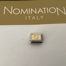 Nomination Genuine Classic Bracelet Charm Gold White Screw #