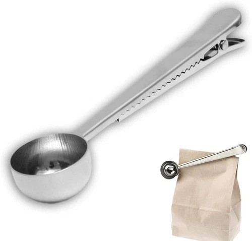 Stainless steel coffee spoon - steel,