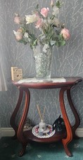 Antique Style Repro French Serpentine 2 Tier Side Table Console Hall End 