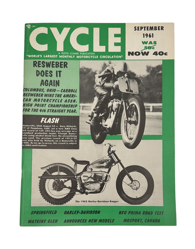 Cycle magazine september - cycle, 1961