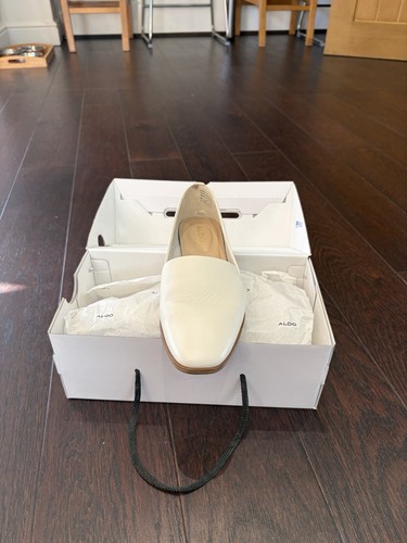 Aldo cream flat leather shoes - aldo,