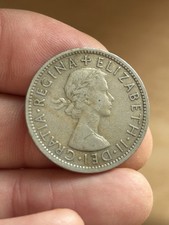 1957 One Shilling Coin. Queen Elizabeth II