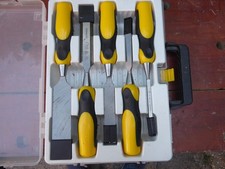 Set of 5 Stanley chisels in a