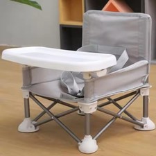 Baby Seat Booster Toddlers Dining Seat Folding Kids Baby Camping Chair with Tray