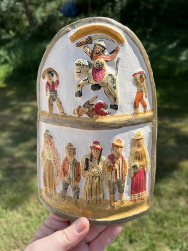 Vintage peruvian handpainted - peruvian,