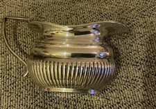 SILVER CREAM JUG Half flute 7049