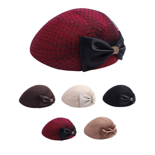 Ladies wool cloche hat with - ladies,