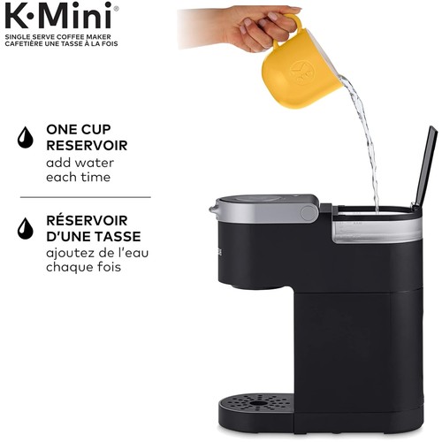 Compact matte black cup - black, k-cup