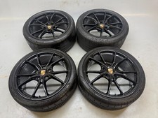 GENUINE PORSCHE 718 982 CAYMAN BOXSTER 20 BLACK CARRERA S4 ALLOY WHEELS TYRES
