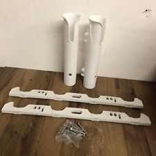 BOAT ROD HOLDER VERTICAL 4 TUBE RAIL RACK - With 2 Tube Holders - DAMAGED