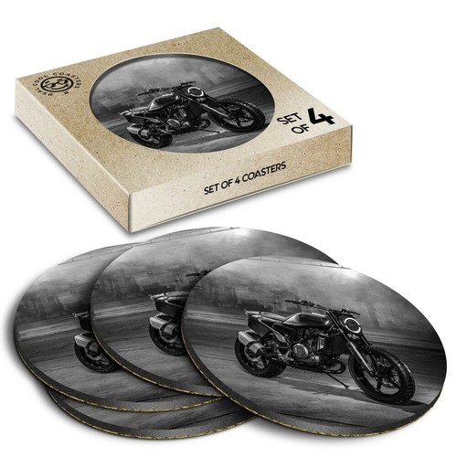 Boxed round coasters bw - boxed,