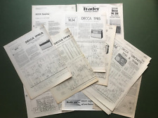 Vintage Job Lot DECCA  Portable Transistor Radio Service Sheets 1960s/70s
