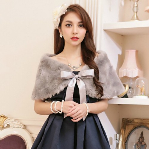 Lady bridal faux fur - bridal,