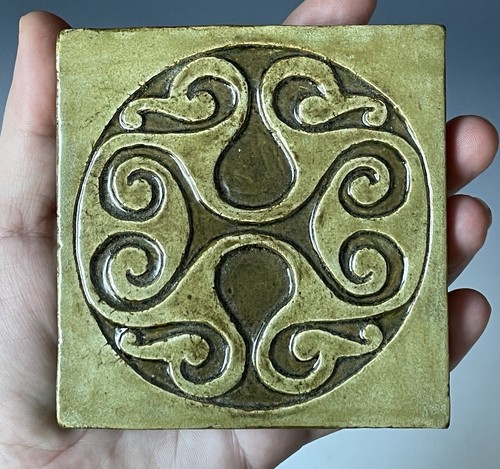 20th art pottery tile - art, arts