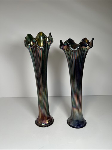 Carnival glass fluted - fluted, ruffle