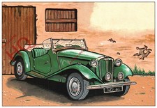 Picture Postcard__CLASSIC BRITISH SPORTS CARS, MG TD, DAVID JEFFREY