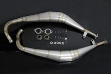 TYGA Yamaha RD350 LC exhaust system with aluminium cans none mirror finish