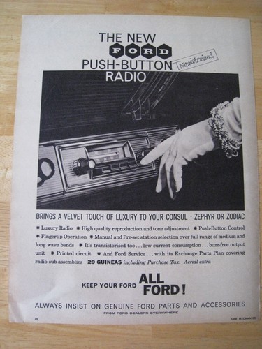 New ford push button - push-button, radio