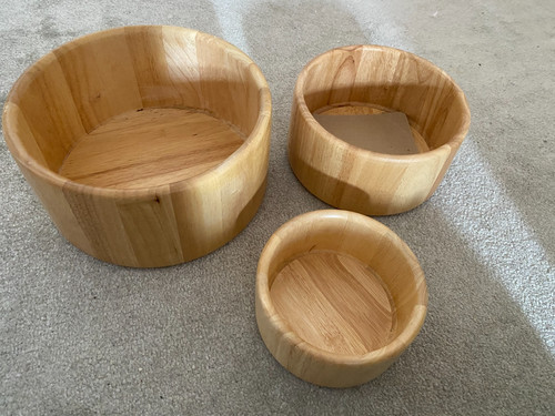 Set three wooden salad - wooden,