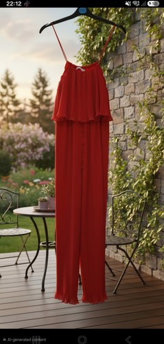 Zara red jumpsuit size small - zara,