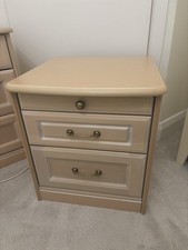 Schrieber Bedside Table Three Drawers In Very Good Condition