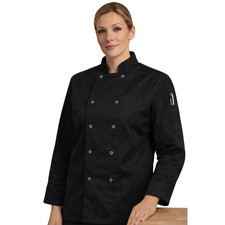 Black Chefs Jacket Unisex Long