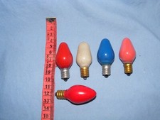 Vintage Glass Christmas Light Bulbs C7 120v Working